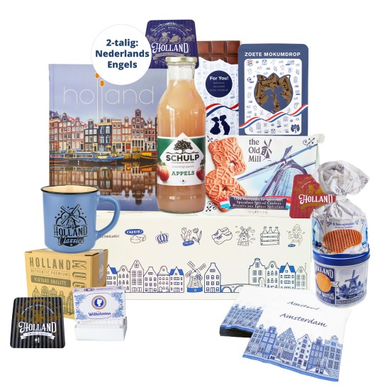Holland Pakket - Welcome to Holland - Cadeaupakket - Kerstpakket - Geschenkpakket - Pakket met diverse Hollandse lekkernijen en cadeautjes