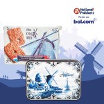Holland cadeaupakket XXL nr 5 met 2 talig Holland boek | Hollandse cadeautjes | Pakket met diverse Hollandse lekkernijen