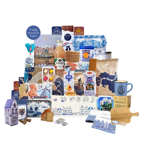 Holland Pakket XXL Dutch Delights - Cadeaupakket - Kerstpakket - Geschenkpakket - Pakket met diverse Hollandse lekkernijen en cadeautjes