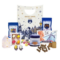 Dutch Moment Hollands Lichtpuntje – Cadeautas met LED-huisje & Hollandse lekkernijen