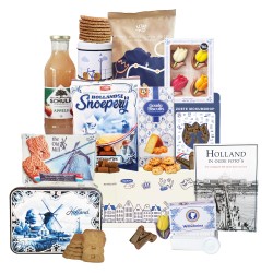 Cadeaupakket -  Holland nr 1 - Pakket met diverse Hollandse lekkernijen en cadeautjes