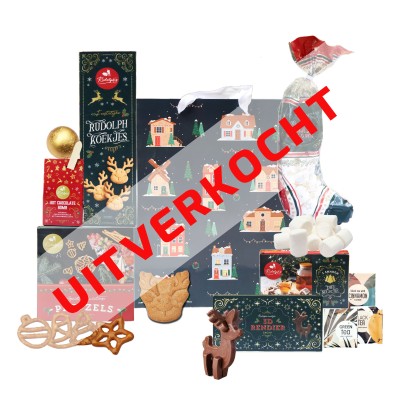 Kerstpakket Kersttas - Holly Jolly Christmas - cadeaupakket met feestelijke lekkernijen