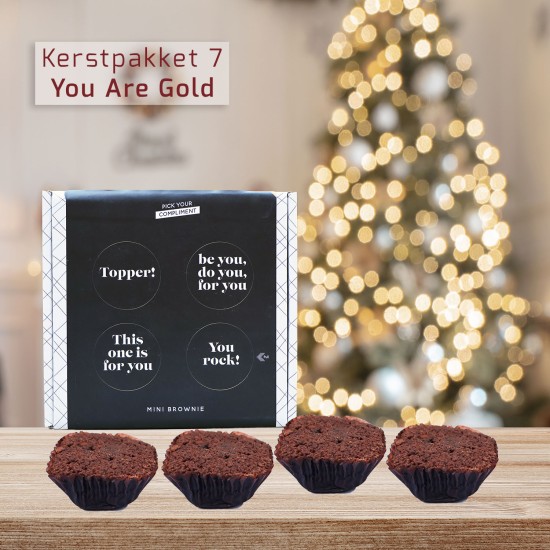 Kerstpakket Cadeaupakket  - You are Gold - Met led kaars