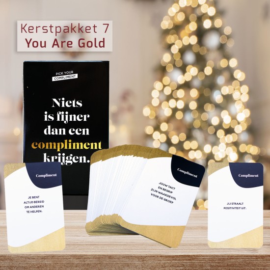 Kerstpakket Cadeaupakket  - You are Gold - Met led kaars