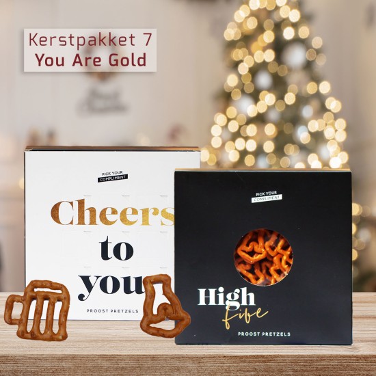 Kerstpakket Cadeaupakket  - You are Gold - Met led kaars